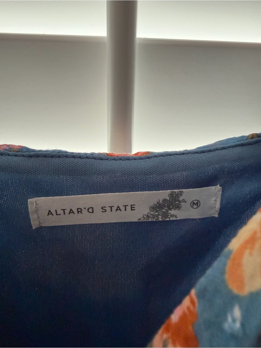 Altar'd State Blue Floral Maxi Dress with Spaghetti Straps - Picture 5 of 5